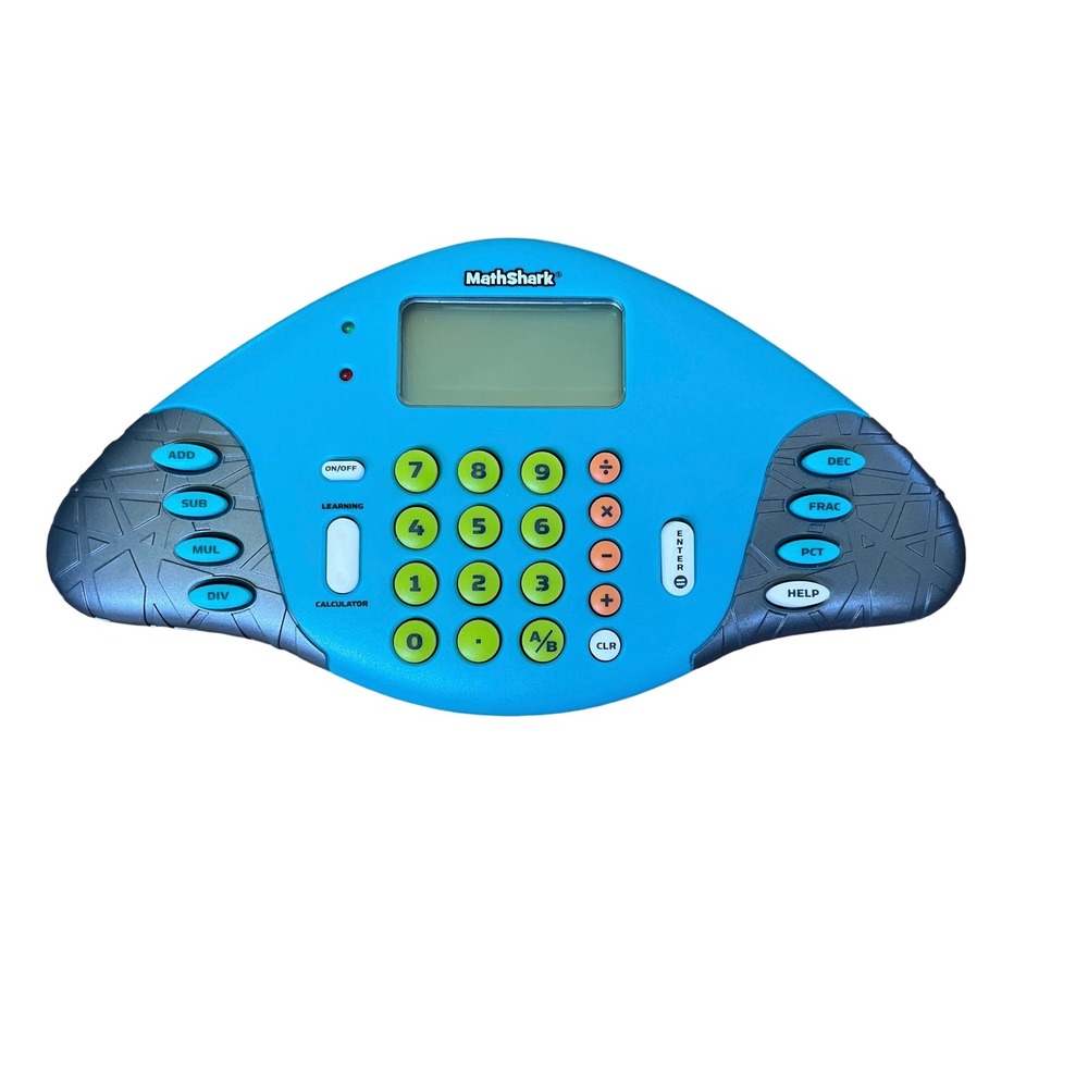 Educational Insights MathShark Electronic Math Game Kids Blue Good Learning Tool